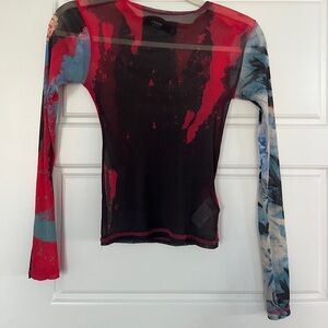 Jaded London sheer mesh top